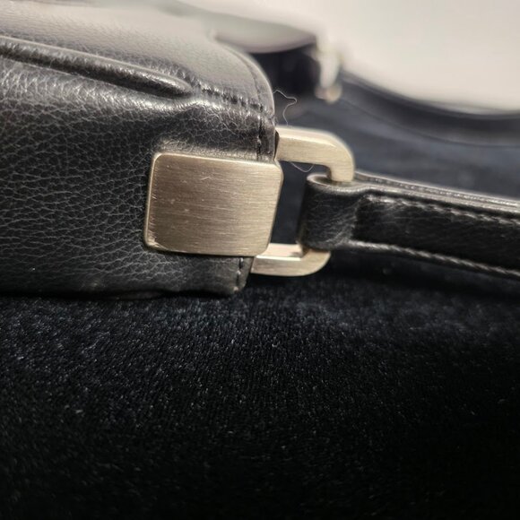 LIZ CLAIBORNE Black Leather Shoulder Bag - Picture 6 of 15